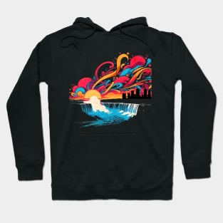 Niagara Falls Retro Graffiti Design Hoodie